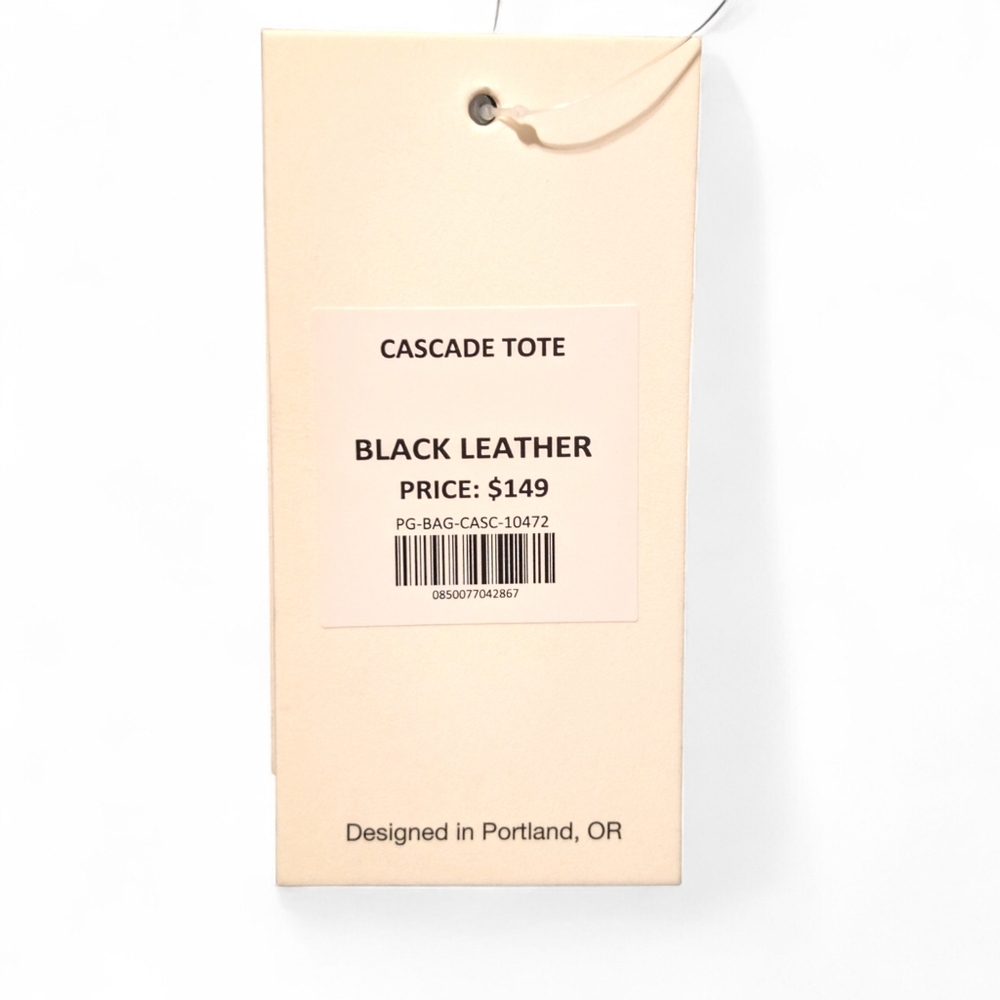 👜 Portland Gear Cascade Tote Black Leather NWT Portlandia Laptop Bag - Picture 10 of 10